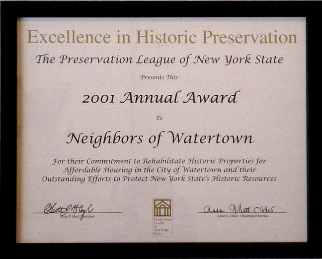 Excellence in Historic Preservation Award
